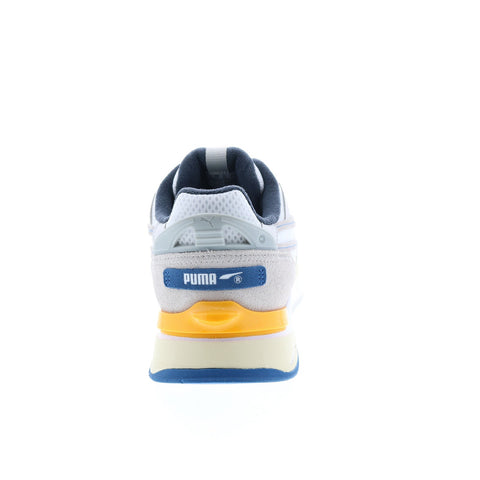 Puma Mirage Sport Cut Out 38644601 Mens White Suede Lifestyle Sneakers Shoes