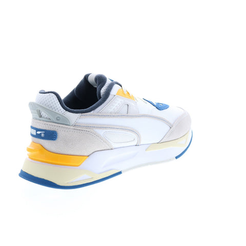 Puma Mirage Sport Cut Out 38644601 Mens White Suede Lifestyle Sneakers Shoes