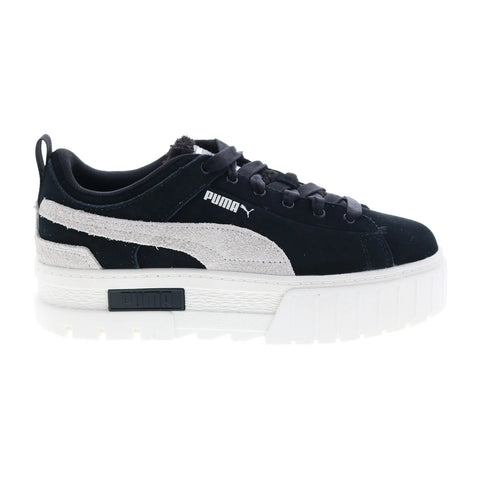 Puma Mayze Raw Teddy 38664101 Womens Black Lifestyle Sneakers Shoes