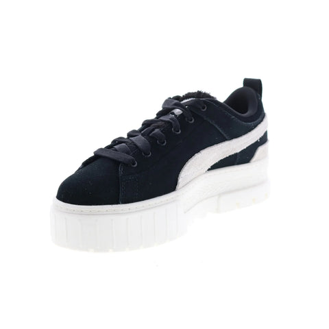 Puma Mayze Raw Teddy 38664101 Womens Black Lifestyle Sneakers Shoes