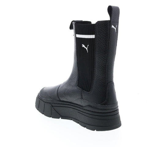 Puma Mayze Stack Chelsea Casual Womens Black Lifestyle Sneakers Shoes