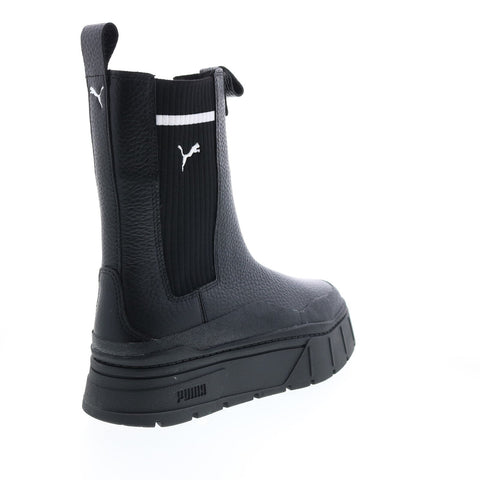 Puma Mayze Stack Chelsea Casual Womens Black Lifestyle Sneakers Shoes