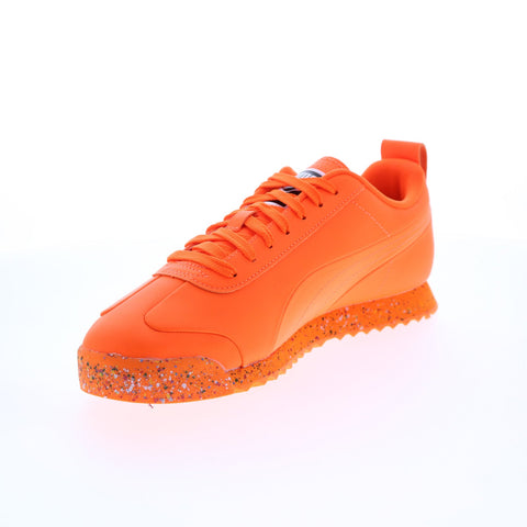 Puma Roma Retro Speckle 38686103 Mens Orange Lifestyle Sneakers Shoes