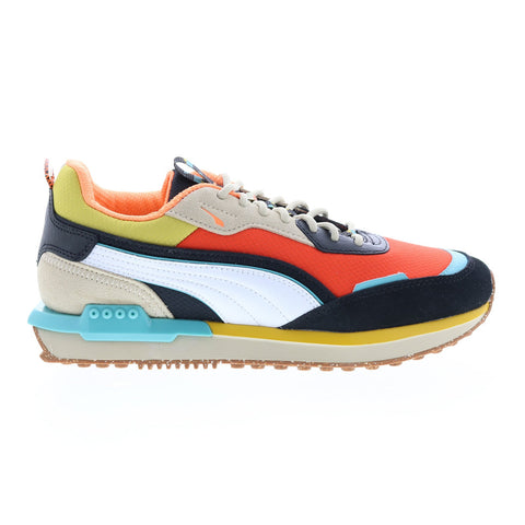 Puma City Rider Puma HC 38710001 Mens Orange Canvas Lifestyle Sneakers Shoes