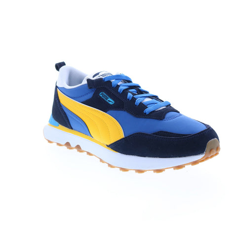 Puma Rider FV Future Vintage Essentials Mens Blue Suede Sneakers Shoes