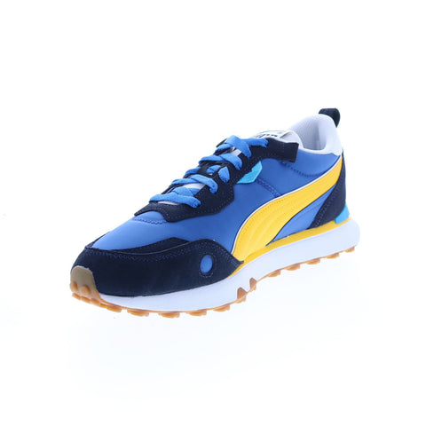 Puma Rider FV Future Vintage Essentials Mens Blue Suede Sneakers Shoes