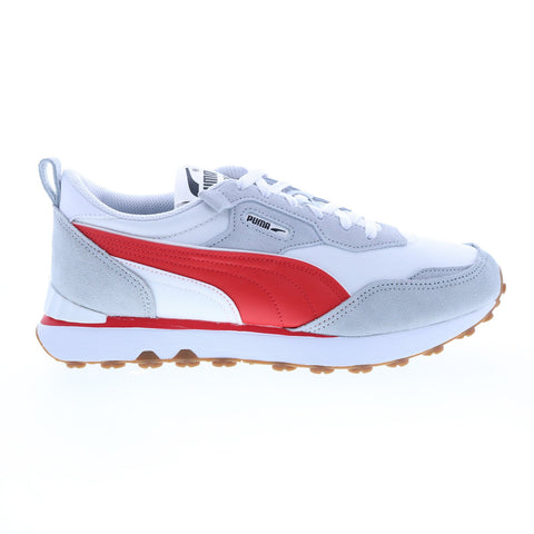 Puma Rider FV Future Vintage Essentials Mens White Suede Sneakers Shoes