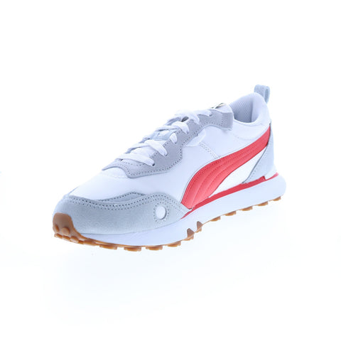 Puma Rider FV Future Vintage Essentials Mens White Suede Sneakers Shoes