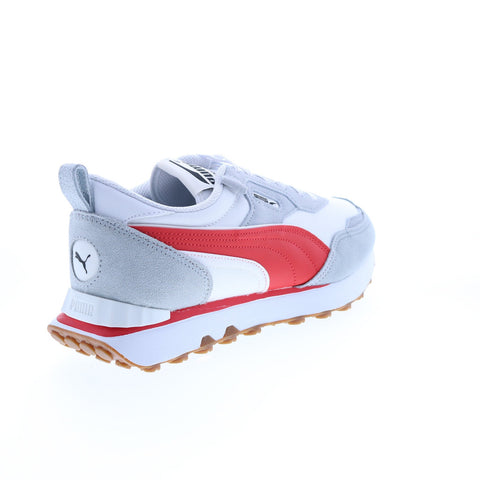 Puma Rider FV Future Vintage Essentials Mens White Suede Sneakers Shoes