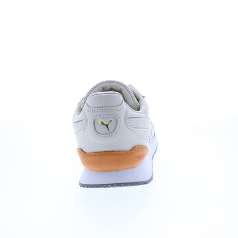 Puma RX 737 PRM 38725601 Mens Beige Leather Lifestyle Sneakers Shoes