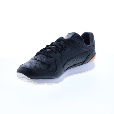 Puma RX 737 PRM 38725602 Mens Black Leather Lifestyle Sneakers Shoes
