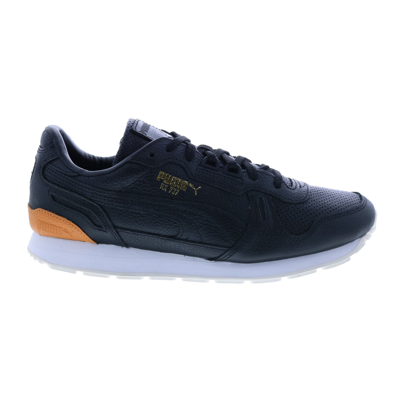 Puma RX 737 PRM 38725602 Mens Black Leather Lifestyle Sneakers