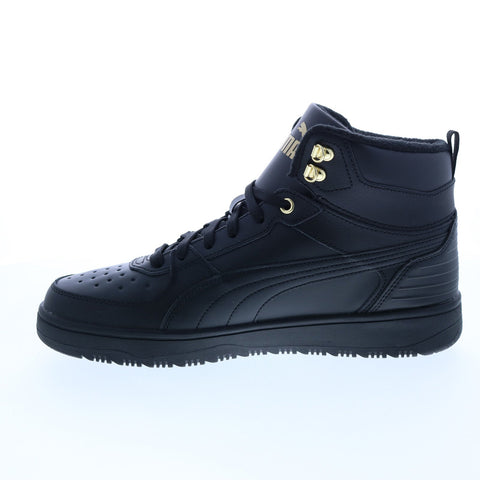 Puma Rebound Rugged 38759201 Mens Black Leather Lifestyle Sneakers Shoes