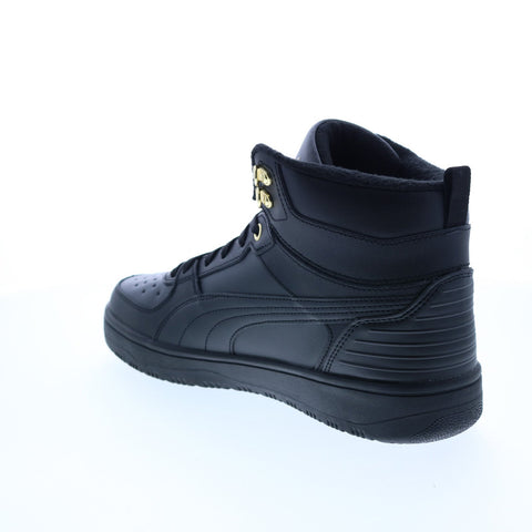 Puma Rebound Rugged 38759201 Mens Black Leather Lifestyle Sneakers Shoes