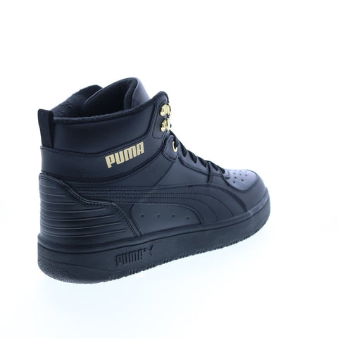 Puma Rebound Rugged 38759201 Mens Black Leather Lifestyle Sneakers Shoes