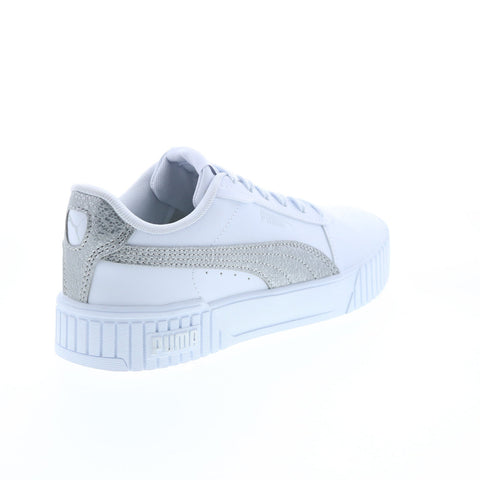 Puma Carina 2.0 Distressed 38762202 Womens White Lifestyle Sneakers Shoes