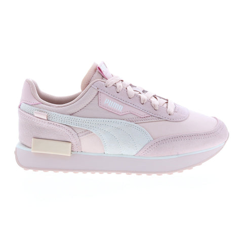 Puma Future Rider Mono 38766403 Womens Pink Suede Lifestyle Sneakers Shoes