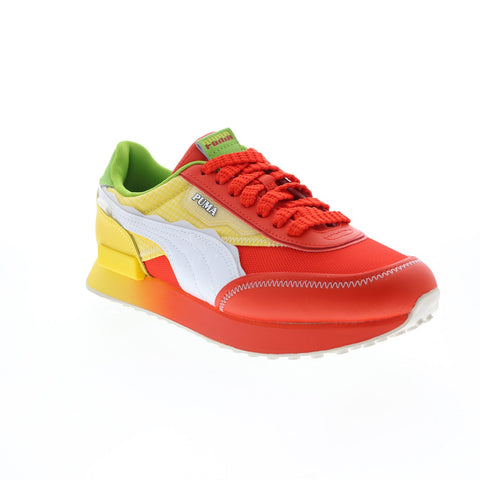 Puma Future Rider Cantina 38801701 Mens Orange Leather Lifestyle Sneak ...