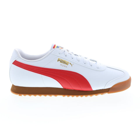 Puma Roma RWB 38834101 Mens White Synthetic Lace Up Lifestyle Sneakers Shoes