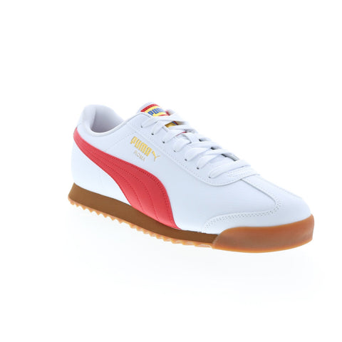 Puma Roma RWB 38834101 Mens White Synthetic Lace Up Lifestyle Sneakers Shoes
