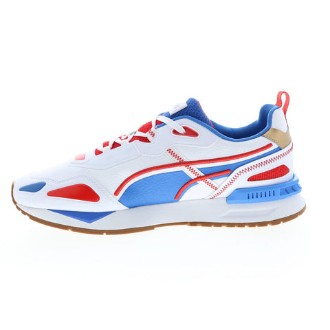 Puma Mirage Tech RWB 38834701 Mens White Lace Up Lifestyle Sneakers Shoes