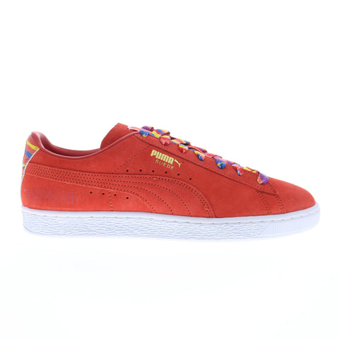 Puma Suede X Trevor Project 39075901 Mens Red Lifestyle Sneakers Shoes