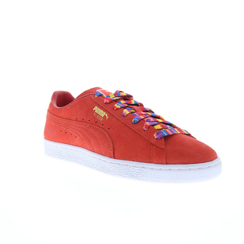Puma Suede X Trevor Project 39075901 Mens Red Lifestyle Sneakers Shoes