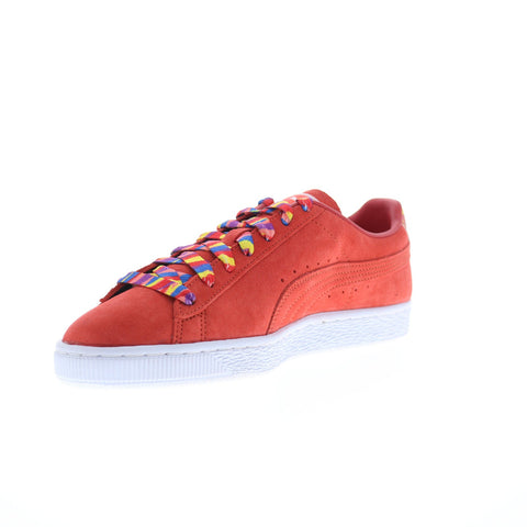 Puma Suede X Trevor Project 39075901 Mens Red Lifestyle Sneakers Shoes