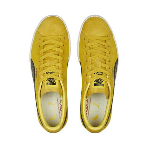 Puma Suede Staple 39156701 Mens Yellow Suede Lifestyle Sneakers Shoes