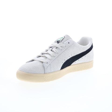 Puma Clyde Hairy Suede 39311501 Mens Gray Suede Lifestyle Sneakers Shoes
