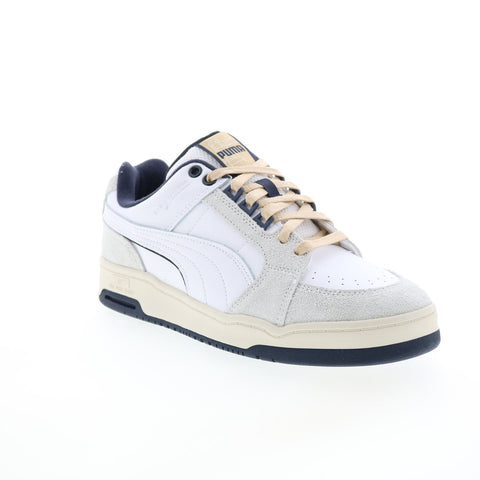 Puma Slipstream LO Service Line Mens White Leather Lifestyle Sneakers Shoes