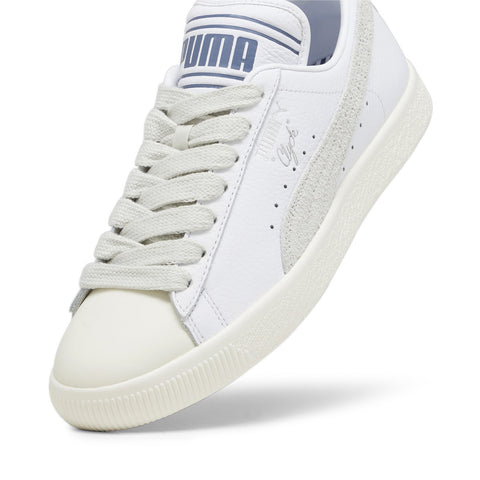 Puma Clyde Q3 Rhuigi 39330501 Mens White Leather Lifestyle Sneakers Shoes