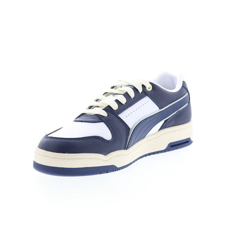 Puma Slipstream Lo Vintage Mens Blue White Suede Lifestyle Sneakers Shoes