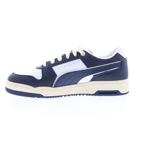Puma Slipstream Lo Vintage Mens Blue White Suede Lifestyle Sneakers Shoes