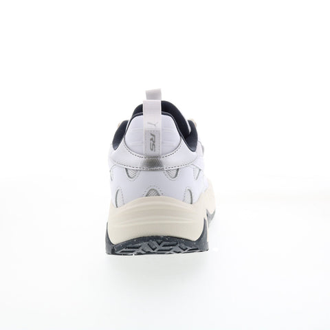 Puma RS-TrckMetallic 39470801 Mens White Leather Lifestyle Sneakers Shoes