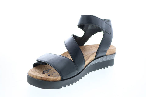 Romika Hollywood 04 Quarter Womens Black Leather Strap Flats Shoes