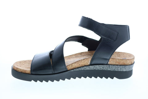 Romika Hollywood 04 Quarter Womens Black Leather Strap Flats Shoes