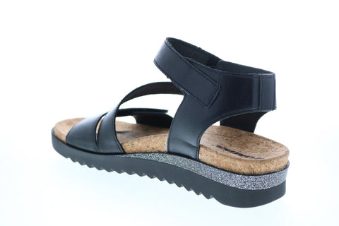 Romika Hollywood 04 Quarter Womens Black Leather Strap Flats Shoes