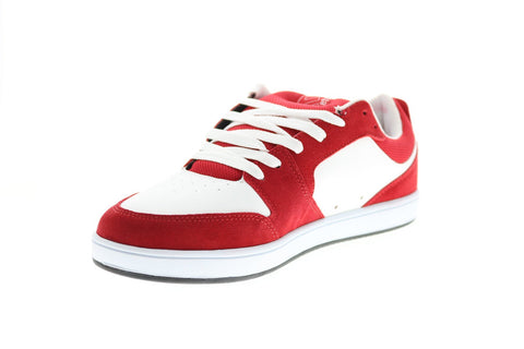 Etnies Verano 4101000430616 Mens Red Leather Skate Inspired Sneakers Shoes