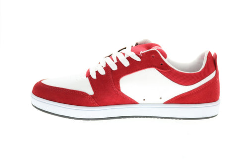 Etnies Verano 4101000430616 Mens Red Leather Skate Inspired Sneakers Shoes