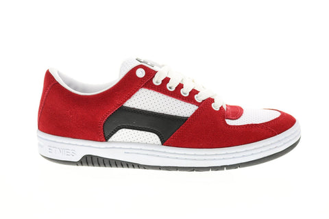Etnies Senix Lo 4101000500617 Mens Red Suede Skate Inspired Sneakers Shoes