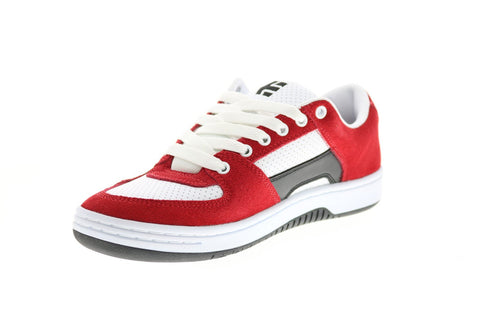 Etnies Senix Lo 4101000500617 Mens Red Suede Skate Inspired Sneakers Shoes