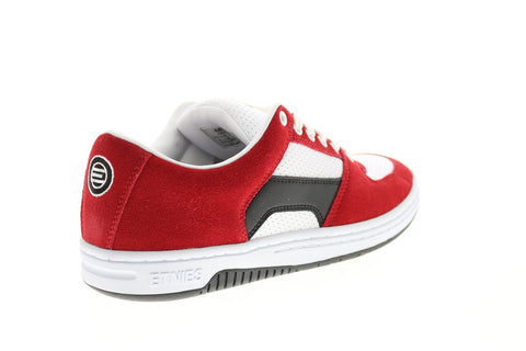 Etnies Senix Lo 4101000500617 Mens Red Suede Skate Inspired Sneakers Shoes