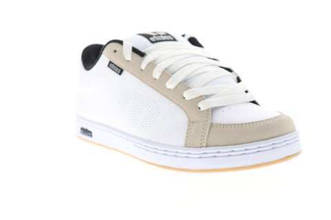 Etnies Kingpin Mens White Leather Low Top Lace Up Skate Sneakers Shoes