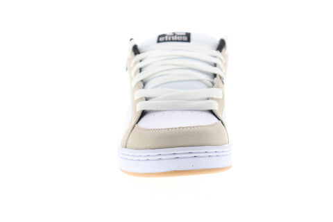 Etnies Kingpin Mens White Leather Low Top Lace Up Skate Sneakers Shoes