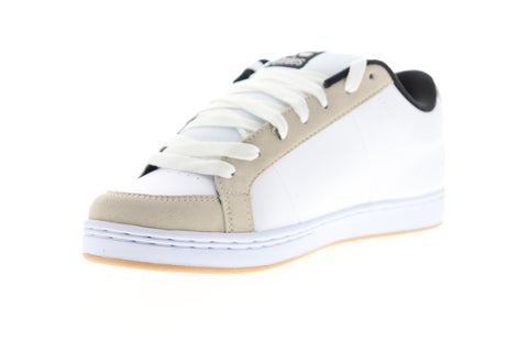 Etnies Kingpin Mens White Leather Low Top Lace Up Skate Sneakers Shoes