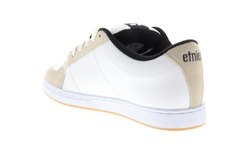Etnies Kingpin Mens White Leather Low Top Lace Up Skate Sneakers Shoes