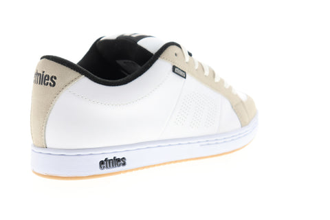 Etnies Kingpin Mens White Leather Low Top Lace Up Skate Sneakers Shoes