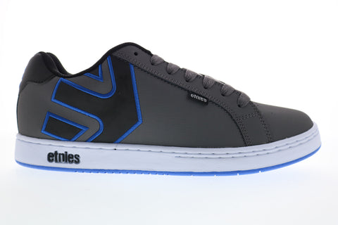 Etnies Fader Mens Gray Leather Low Top Lace Up Skate Sneakers Shoes