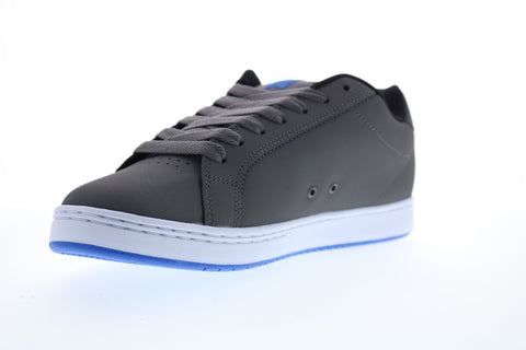 Etnies Fader Mens Gray Leather Low Top Lace Up Skate Sneakers Shoes